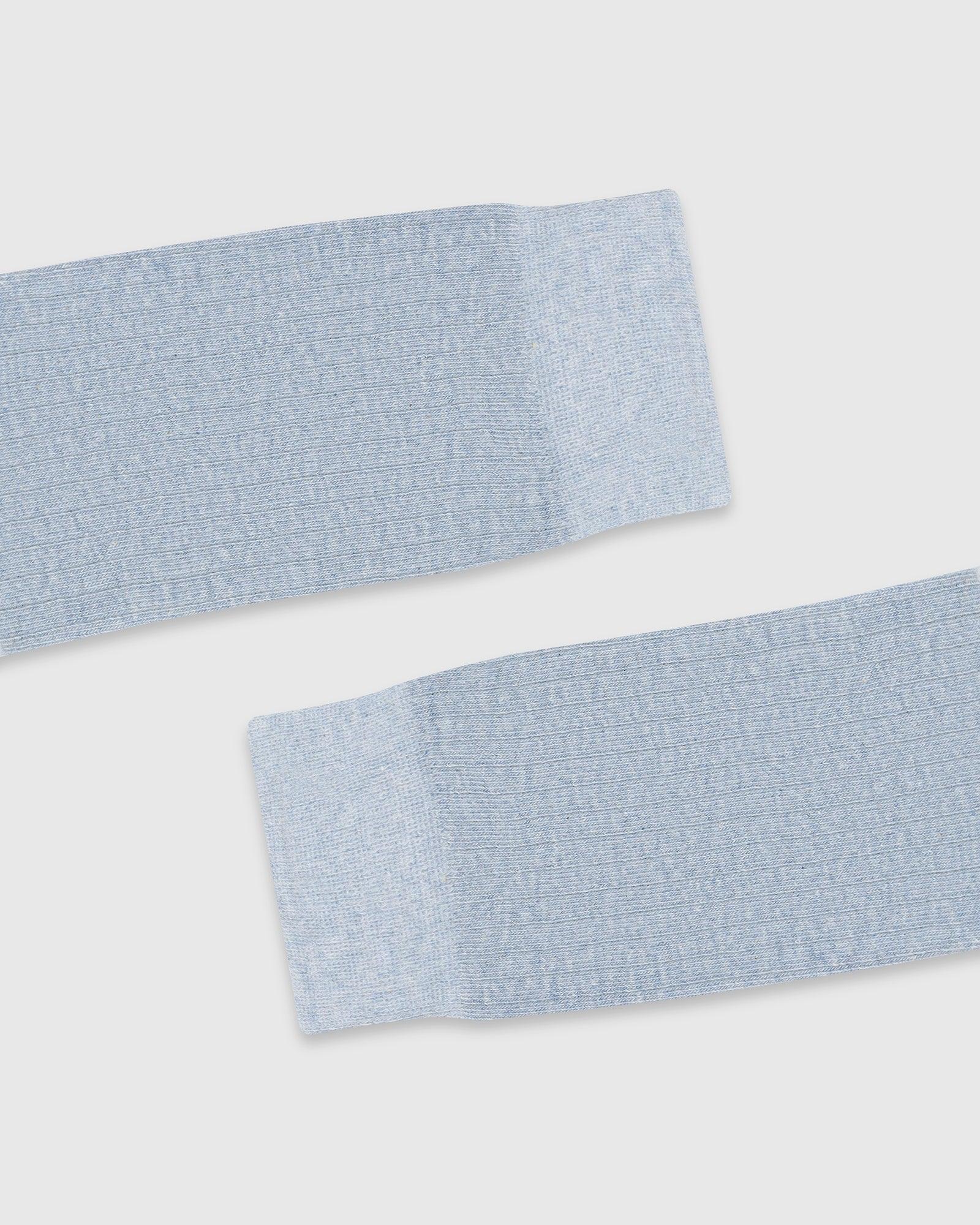 Cotton Shadow Blue Knitted Socks - Turkey