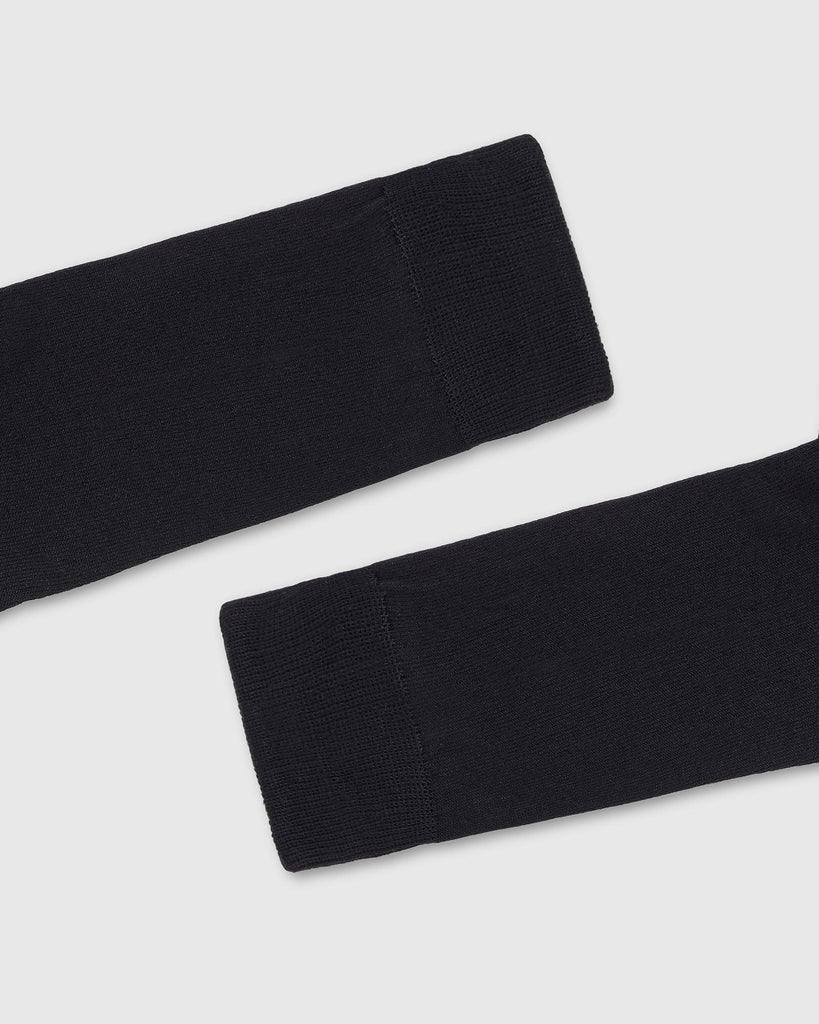 Cotton Black Solid Socks - Raylly