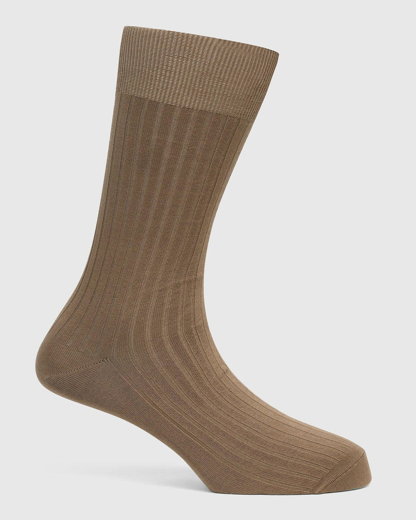 Cotton Tan Printed Socks - Thai