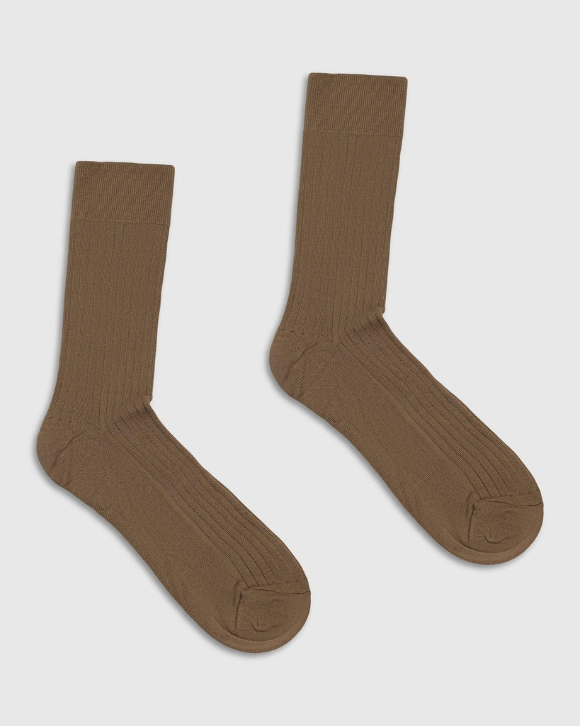 Cotton Tan Printed Socks - Thai