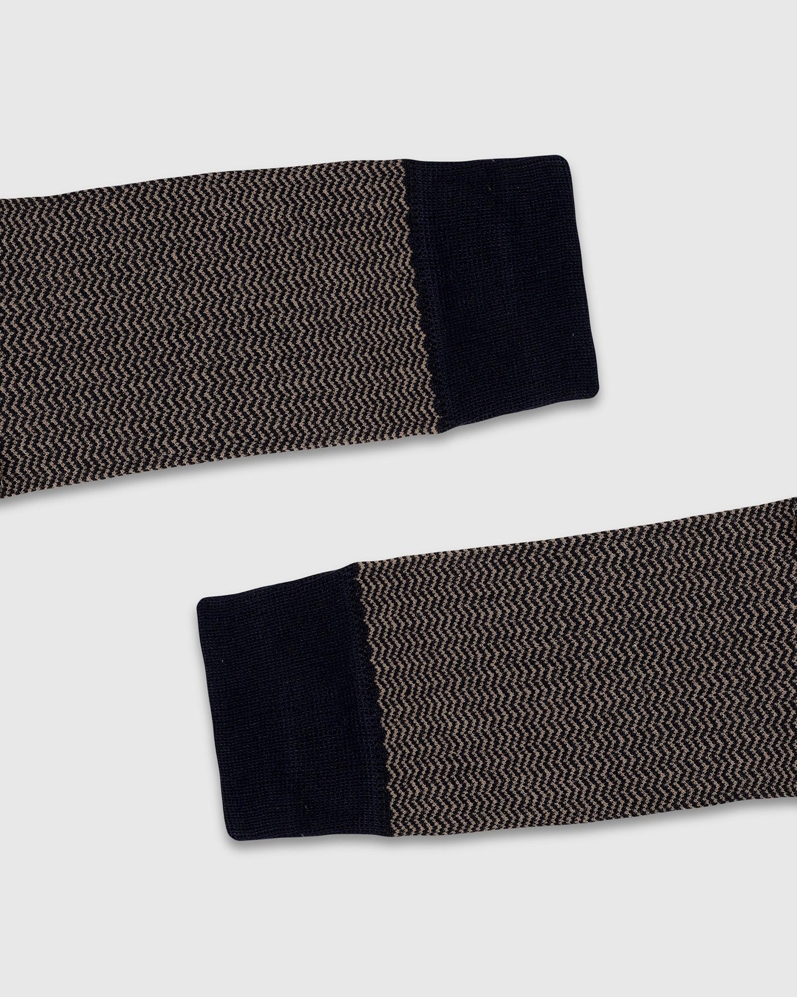 Cotton Tobacco Brown Printed Socks - Tusken