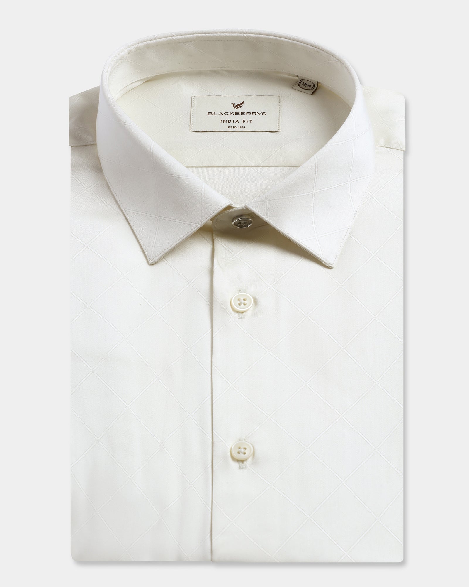 Cream Jacquard Shirt - Mario