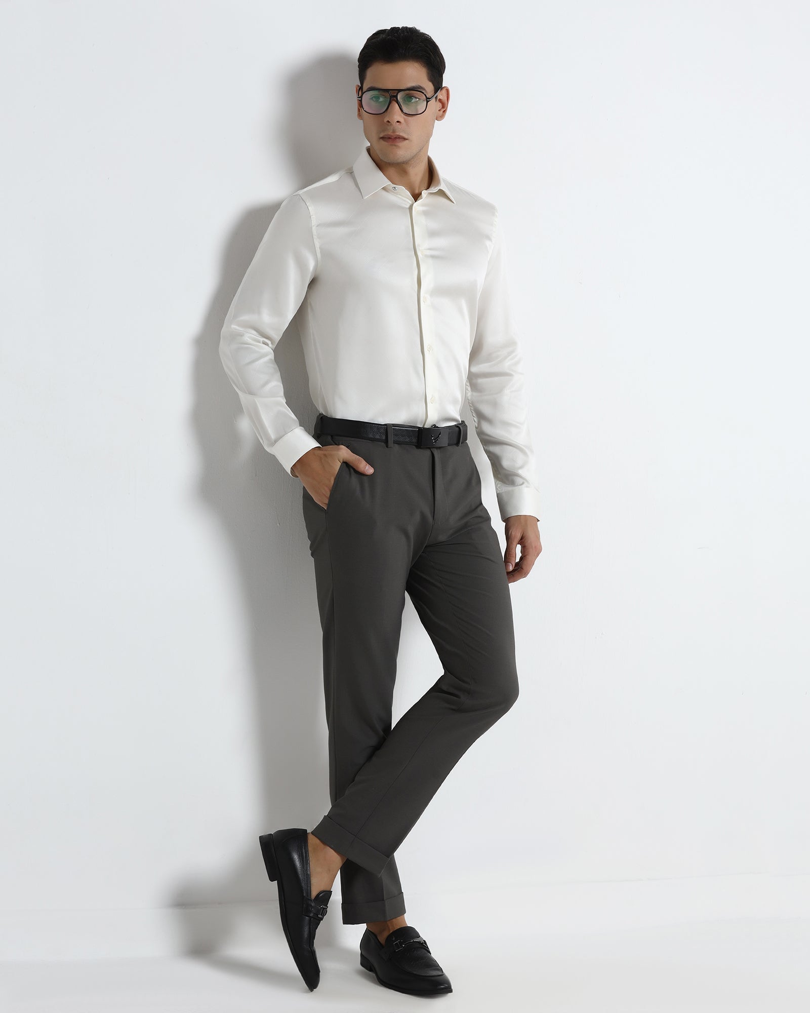 Cream Jacquard Shirt - Mario