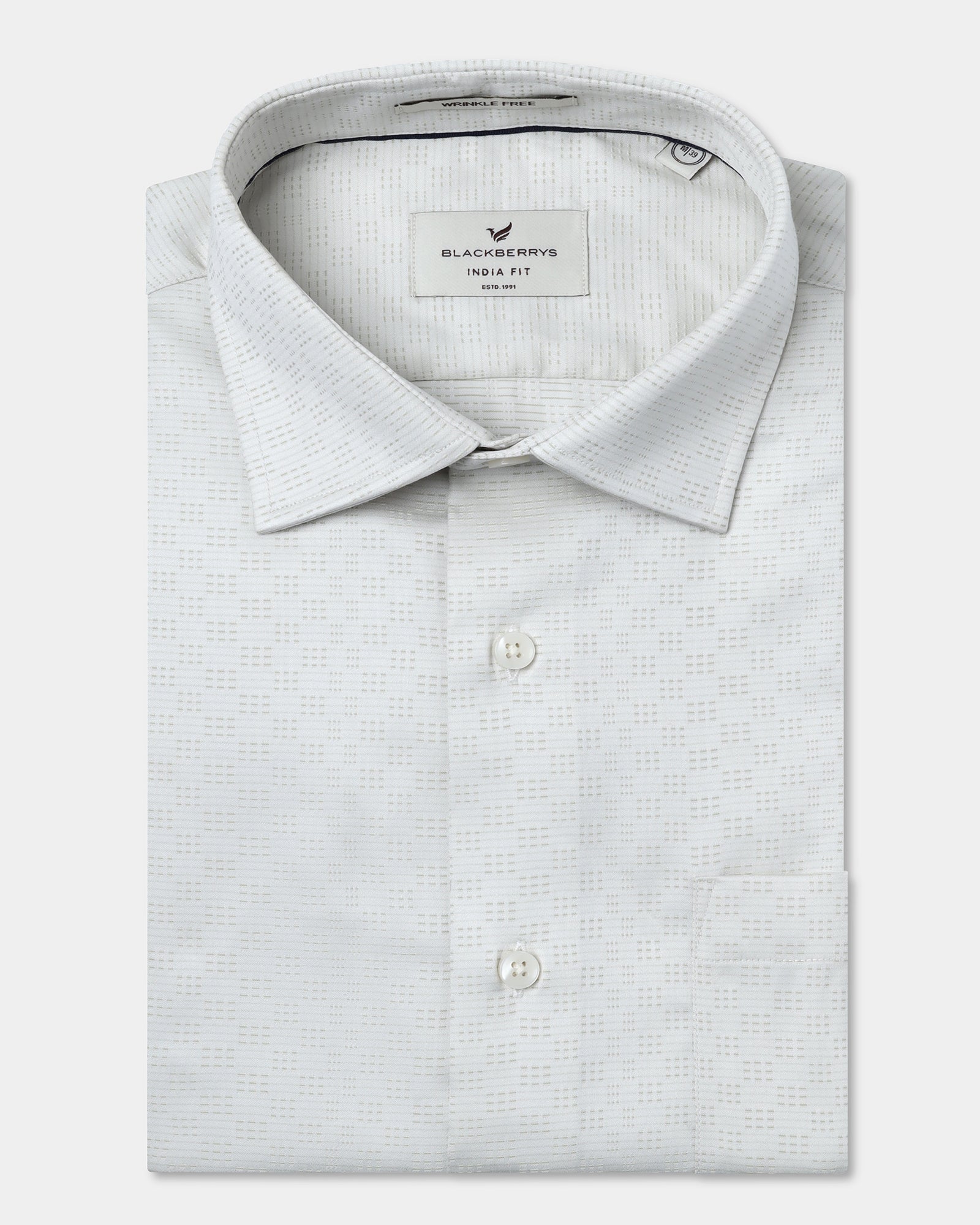 Cream Unwrinkle Textured Shirt - Easton