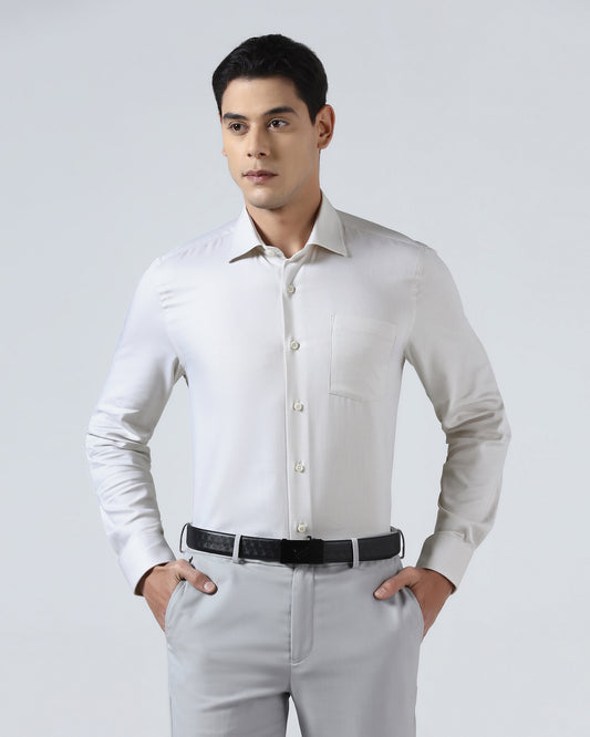 Cream Textured Shirt - Quinn