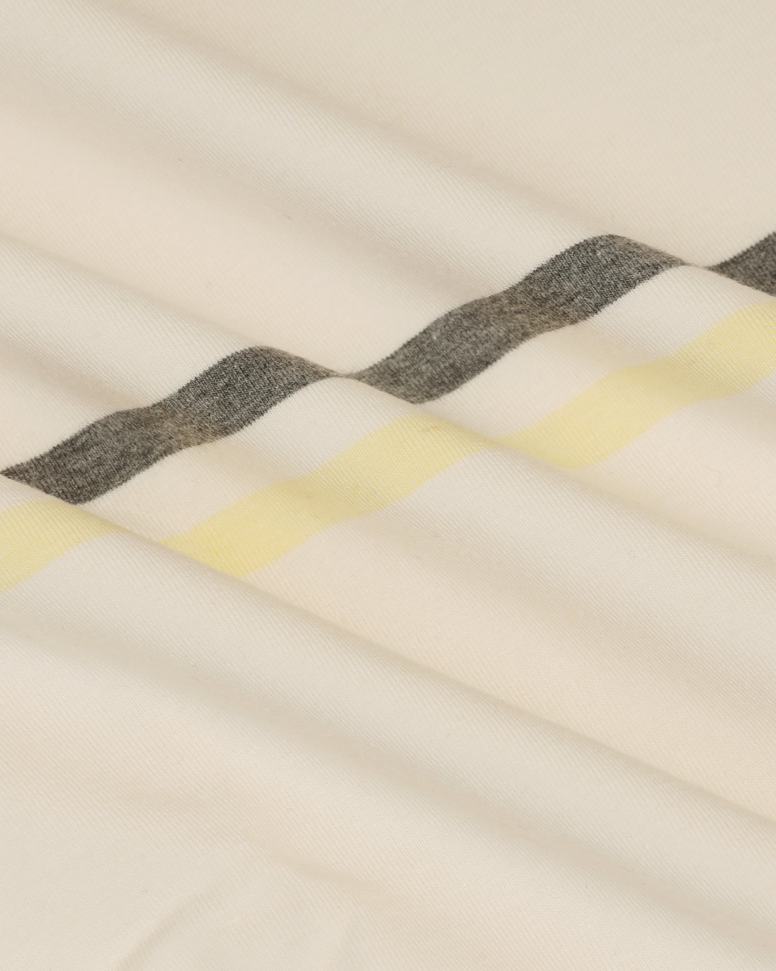 Crew Neck Powder Yellow Stripe T-Shirt - Lincoln