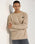 Crew Neck Beige Structure Sweatshirt - And
