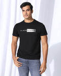 Crew Neck Black Printed T-Shirt - Zedd