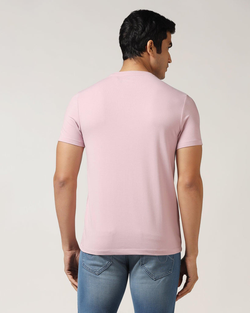 Crew Neck Lilac Solid T-Shirt - Kai