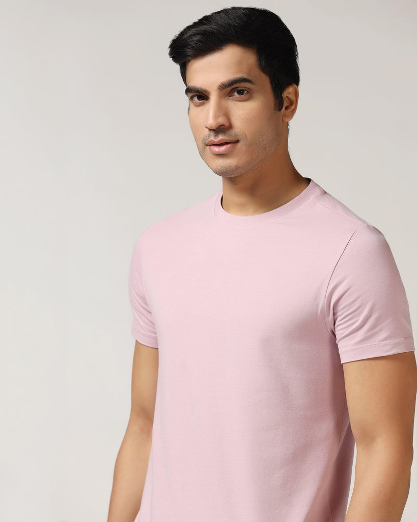 Crew Neck Lilac Solid T-Shirt - Kai