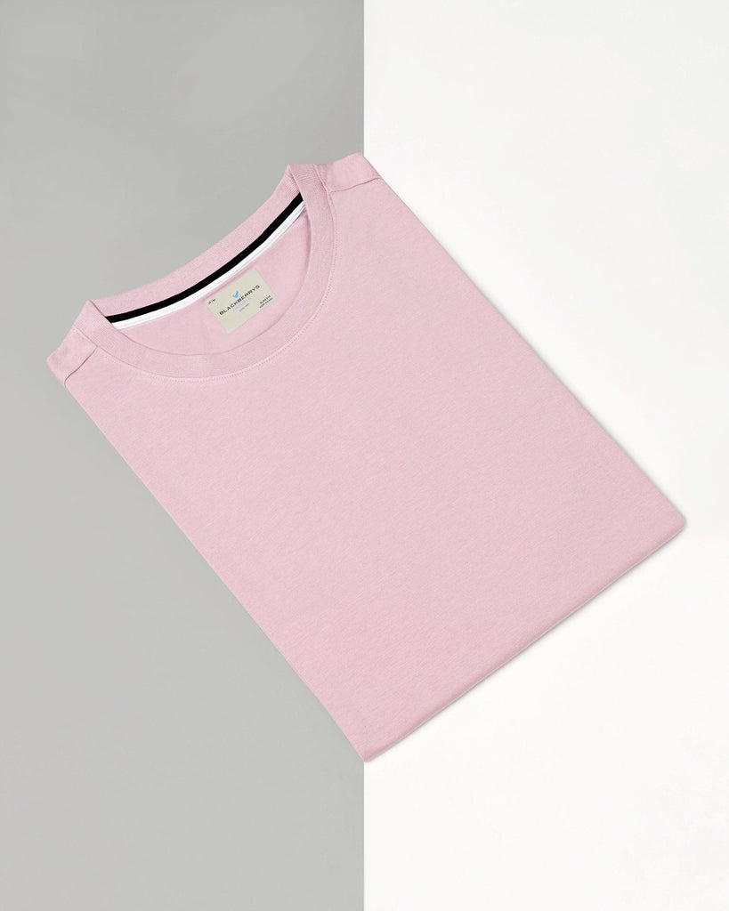 Crew Neck Lilac Solid T-Shirt - Kai