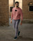 Crew Neck Pink Solid Sweatshirt - Uno