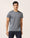 Crew Neck Powder Blue Textured T-Shirt - Velt