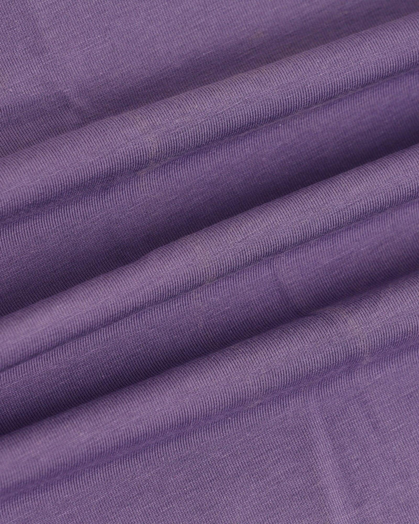 Crew Neck Purple Printed T-Shirt - Levi