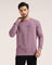 Crew Neck Purple Solid Sweatshirt - Jame