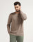 Crew Neck Beige Solid Sweater - Jenny