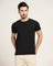 Crew Neck Black Solid T-Shirt - Holan