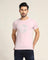 Crew Neck Lilac Solid T-Shirt - Metal