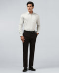 Dark Brown Solid Trouser - Marco