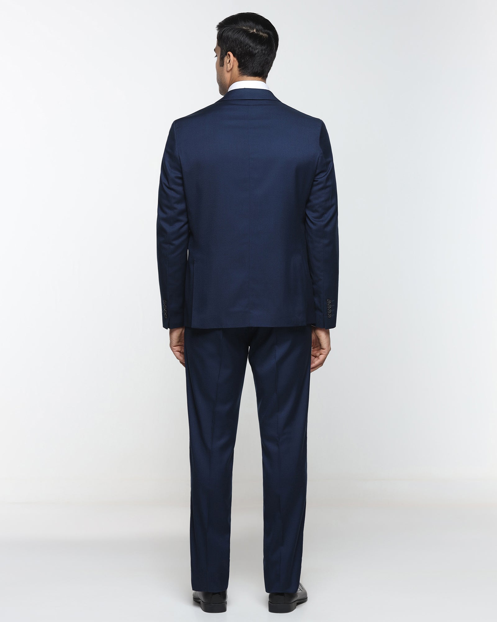 Dark Blue Two Piece Solid Suit - Cabshot
