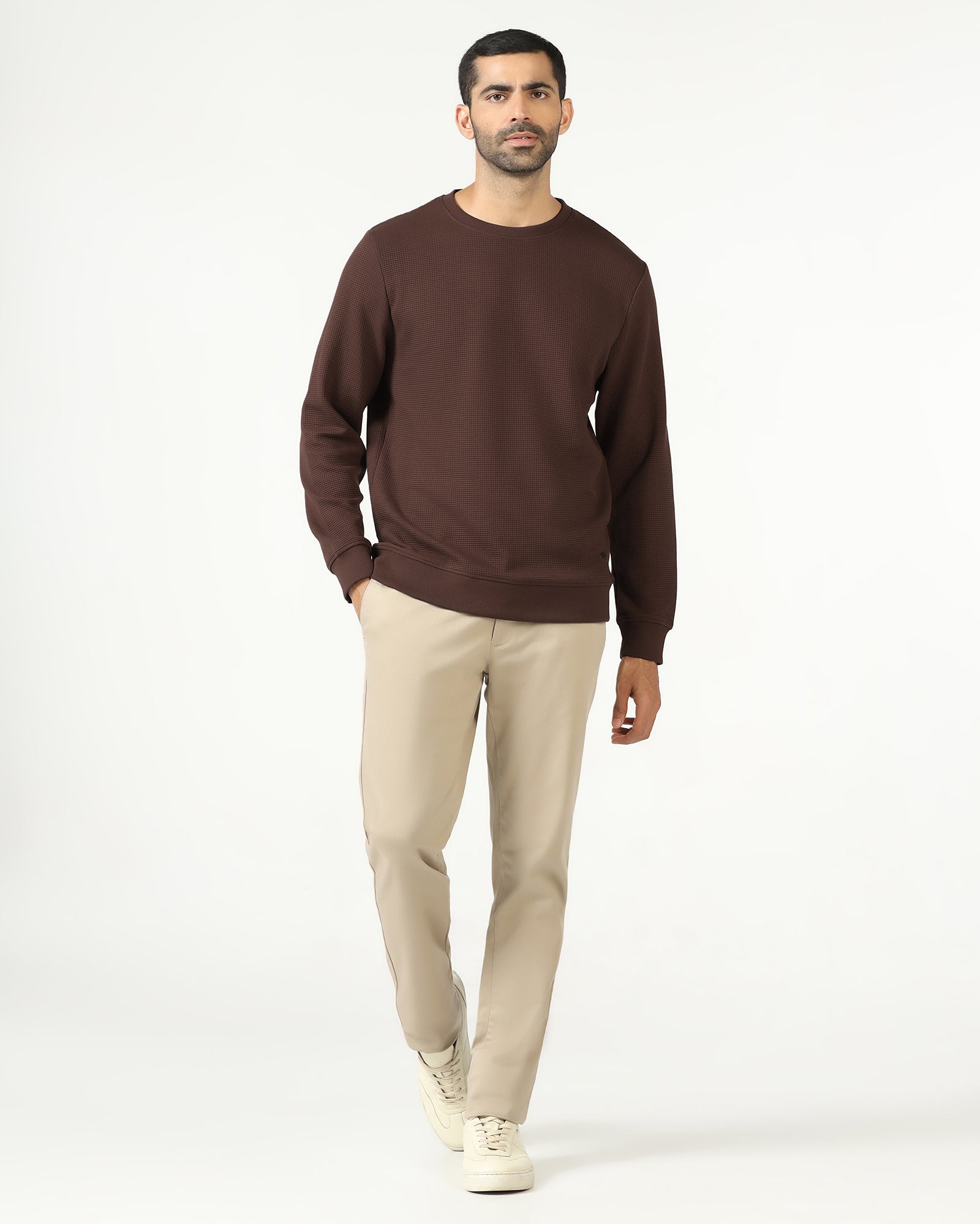 Pigment Damage Crew Neck Sweat ブラウン　Lサイズ Pigment Damage Processing Crew Neck Sweat (brown) | OVY