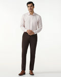 Dark Brown Solid Trouser - Oak