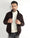 Dark Brown Solid Zipper Jacket - Aproni