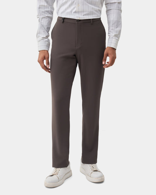 Dark Brown TechPro Stripe Trouser - Martini