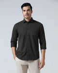 Dark Green Solid Shirt - Samro