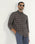 Dark Grey Linen Check Shirt - Madrik