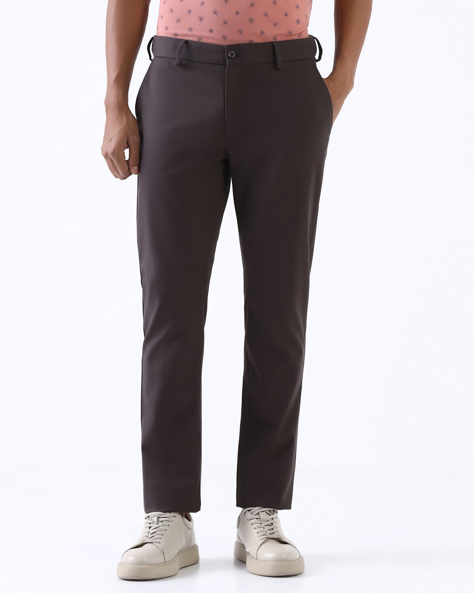 Dark Grey Non Iron Solid Khakis - Maple