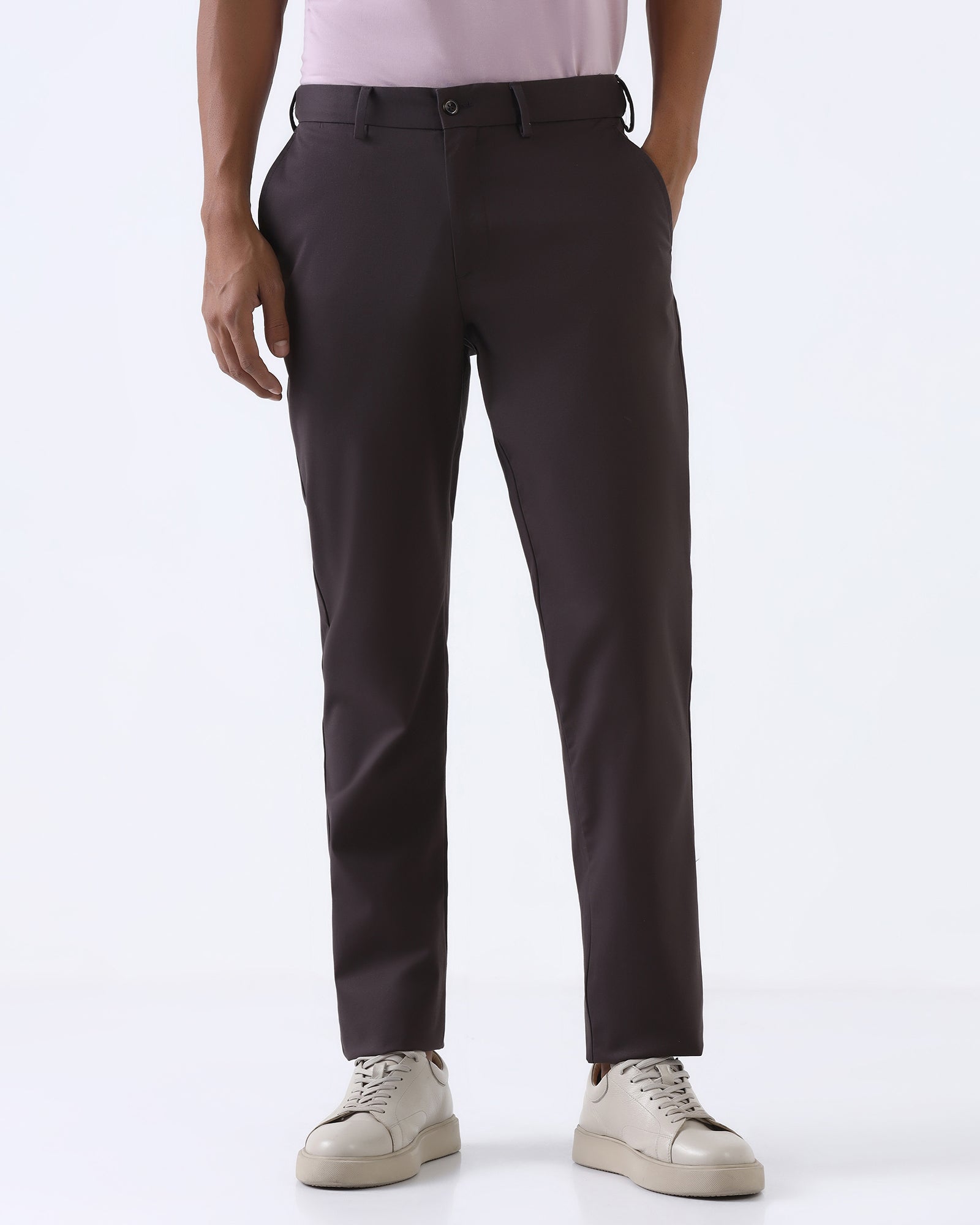 Dark Grey Non Iron Solid Khakis - Maple
