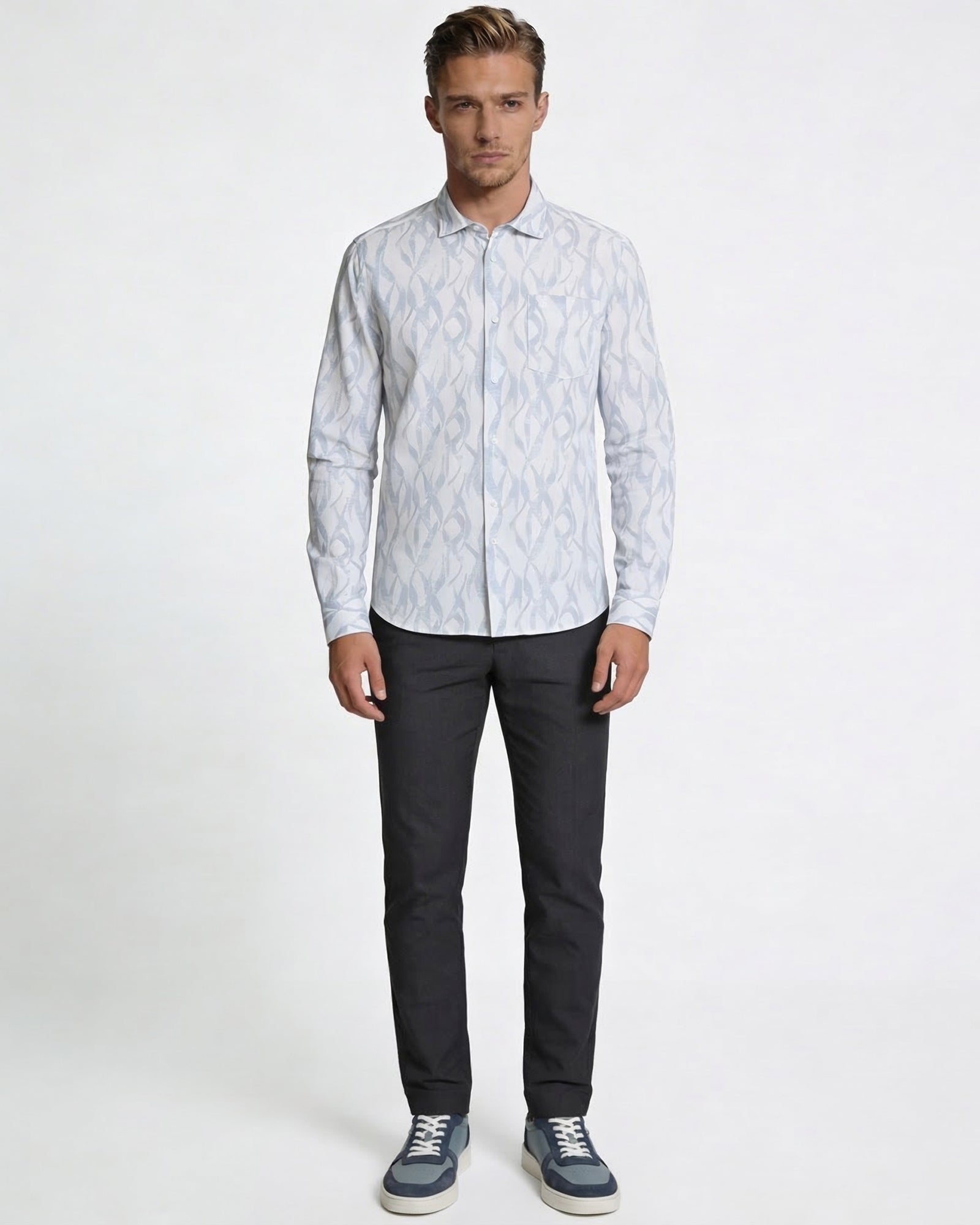 Dark Grey Printed Khaki - Biden