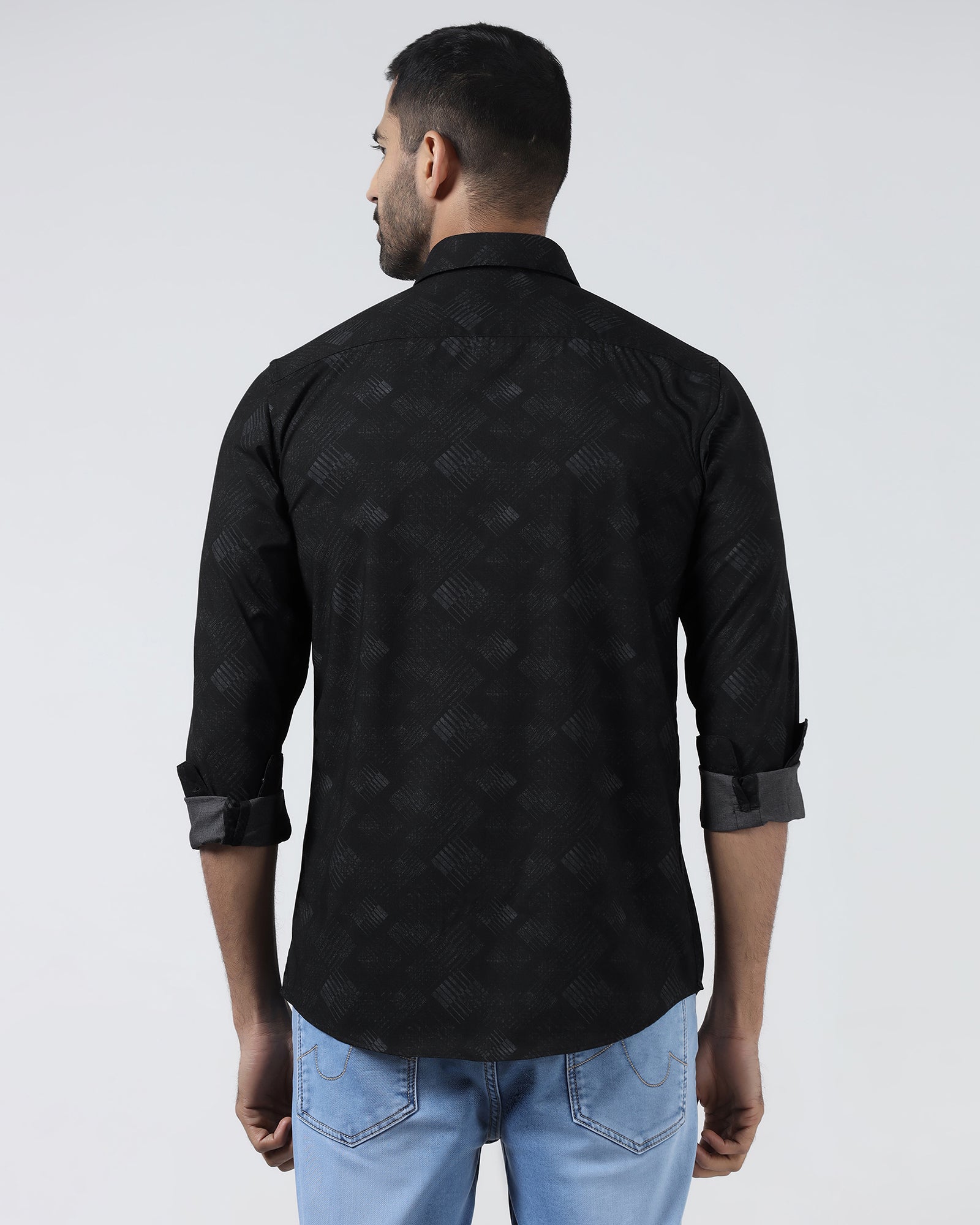 Dark Grey Printed Shirt - Beno