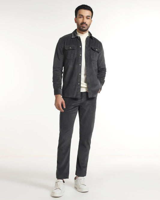 Dark Grey Solid Shirt - Kaka