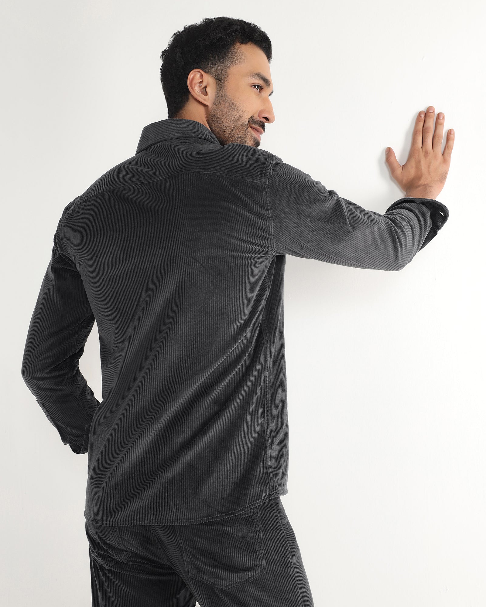 Dark Grey Solid Shirt - Kaka