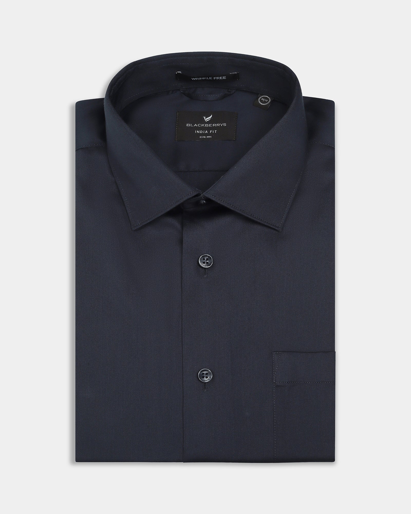 Dark Grey Solid Shirt - Sylvia