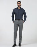 Dark Grey Textured Trouser