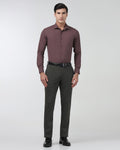Dark Grey Textured Trouser - Jay