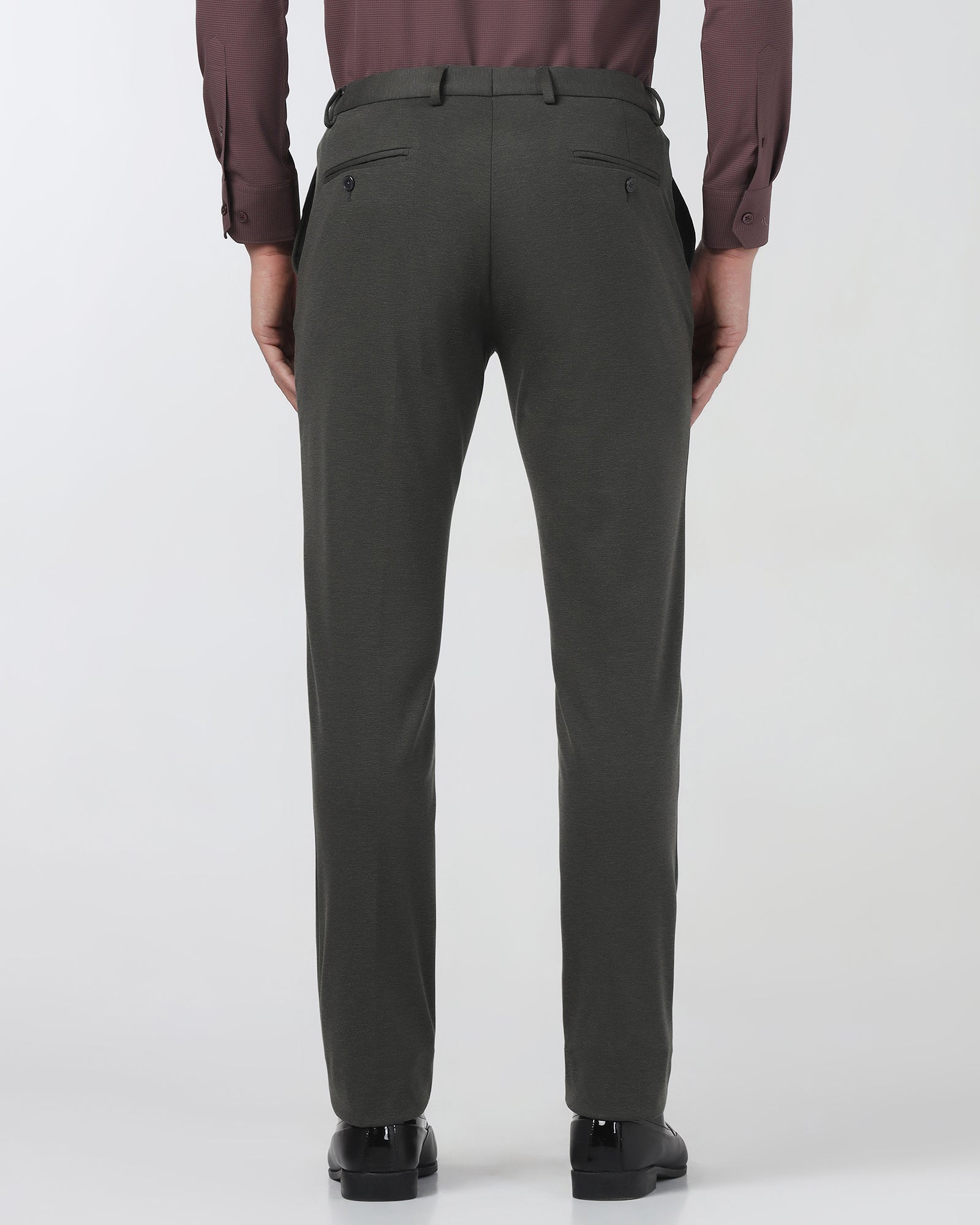 Dark Grey Textured Trouser - Jay