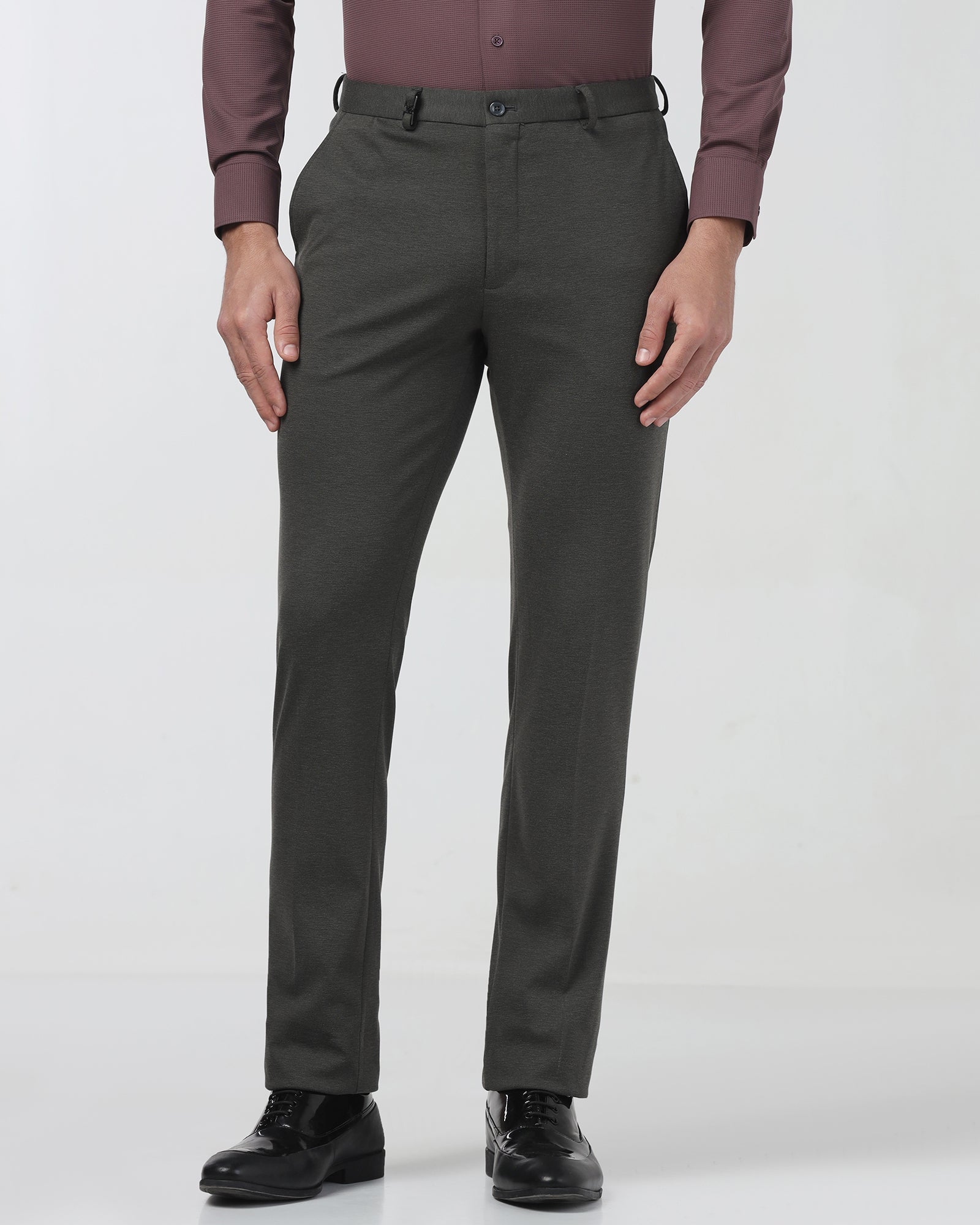 Dark Grey Textured Trouser - Jay