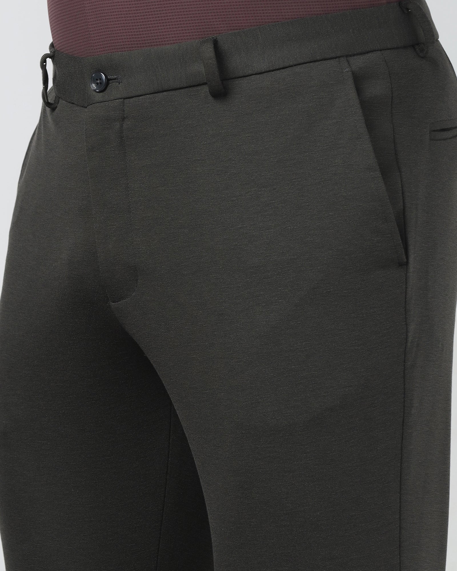 Dark Grey Textured Trouser - Jay