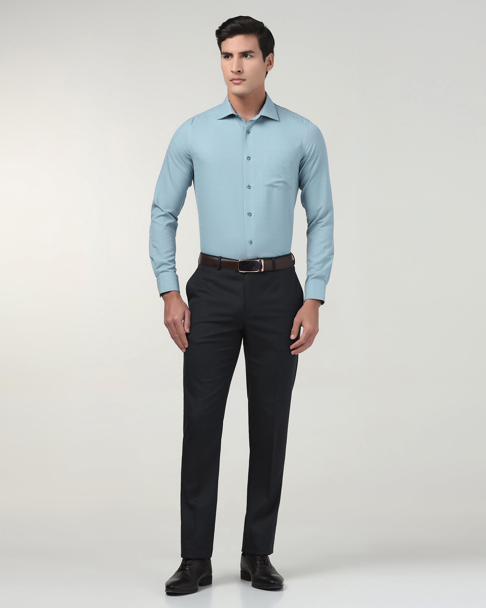 Dark Grey Textured Trouser - Kylian