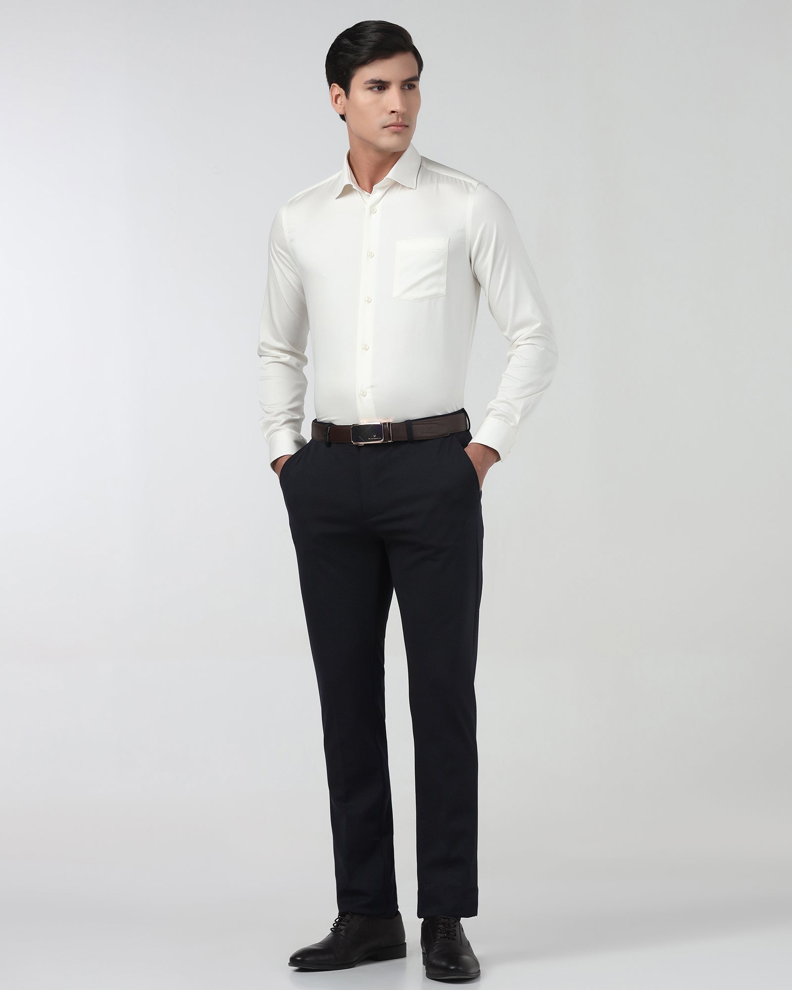 Dark Navy Textured Trouser - Jay