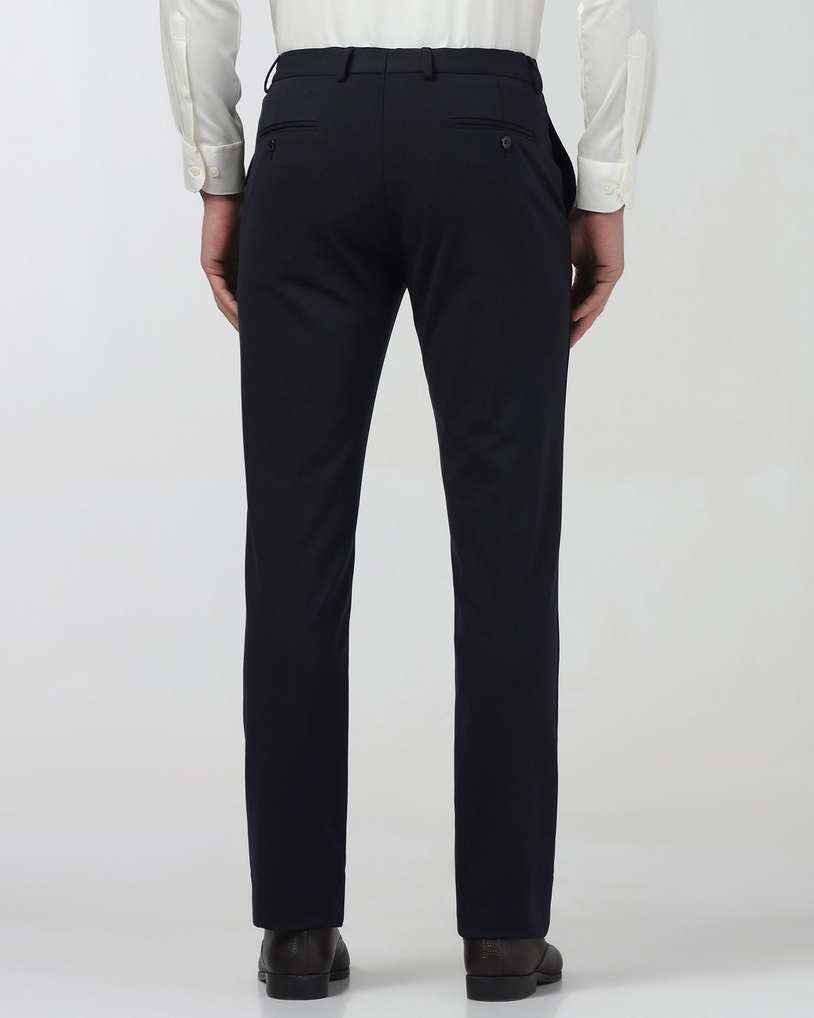 Dark Navy Textured Trouser - Jay