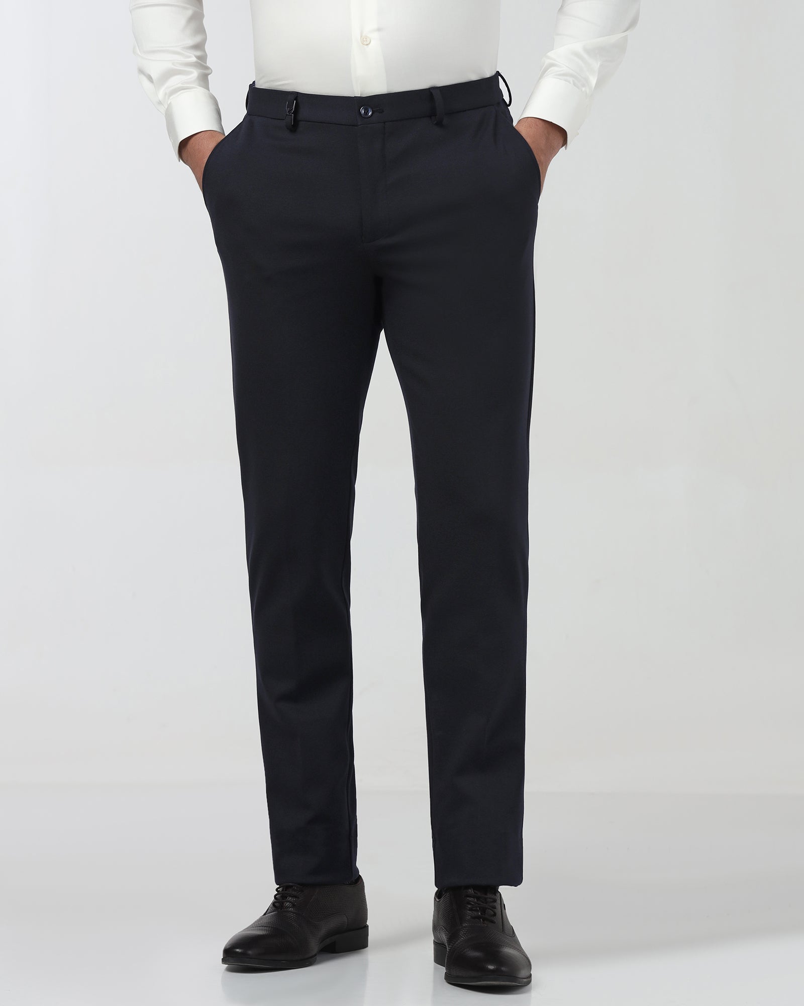 Dark Navy Textured Trouser - Jay