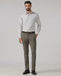 Dark Olive Solid Trouser - Chardonnay