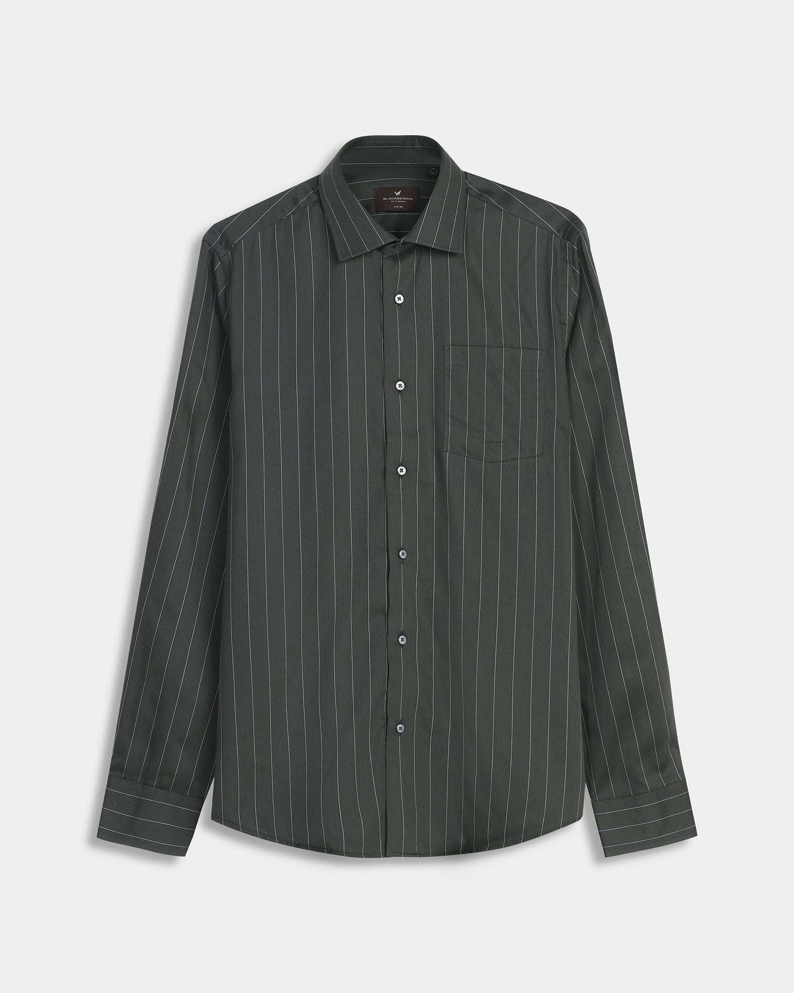 Dark Olive Stripe Shirt