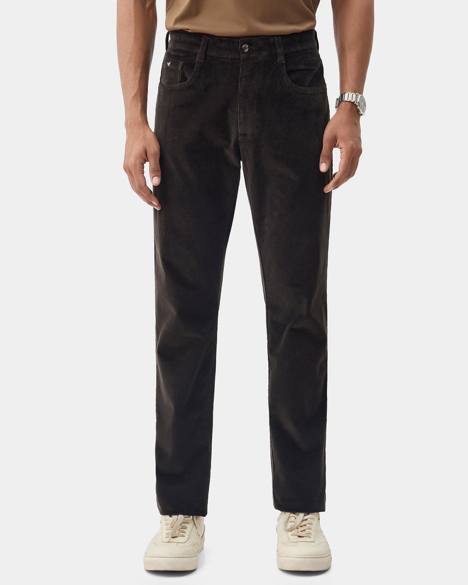 Dark Olive Textured Khakis - Alps