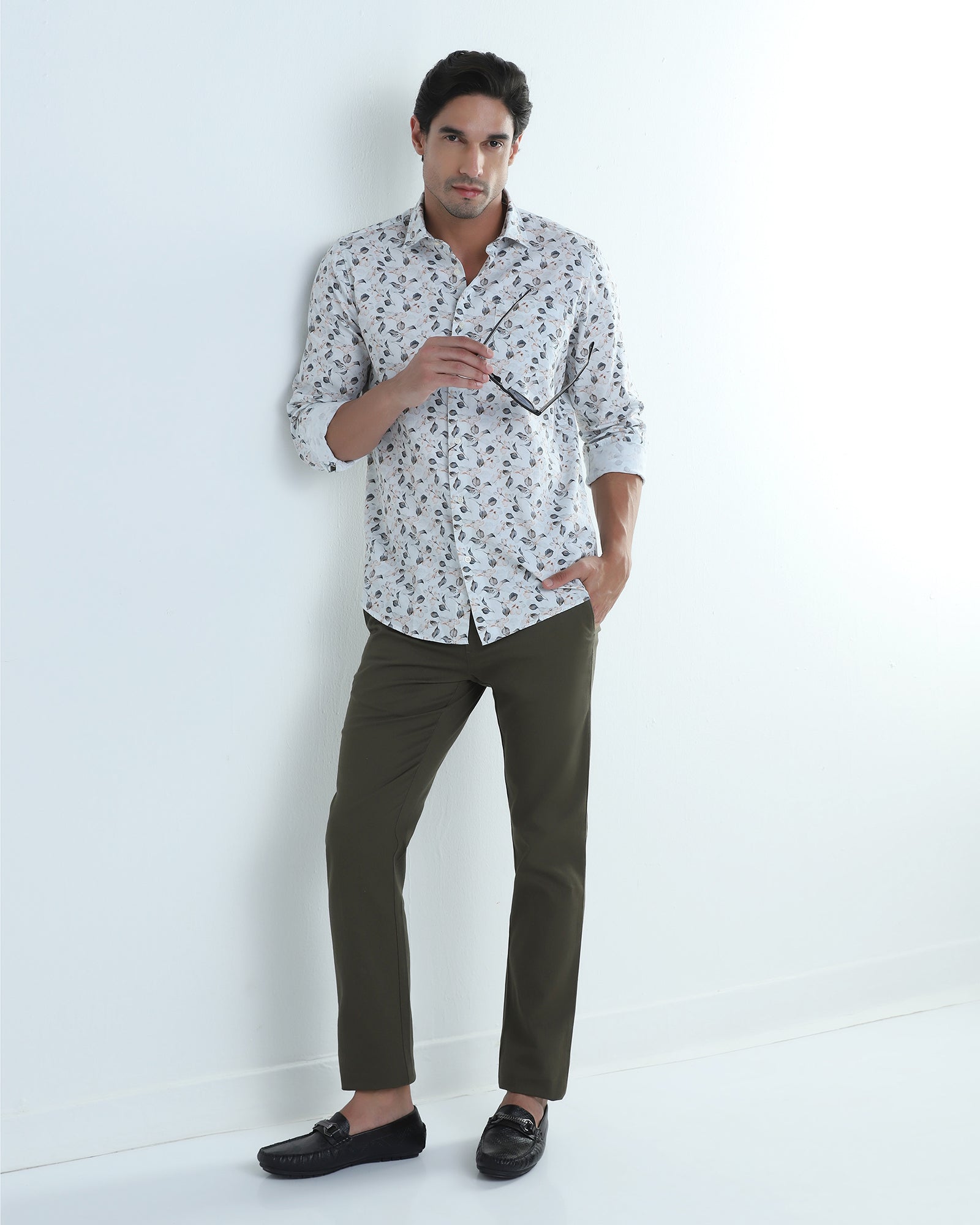 Dark Olive Textured Khakis - Kart